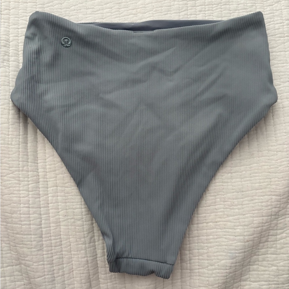 Lululemon Gray High-Waisted Bikini Bottom